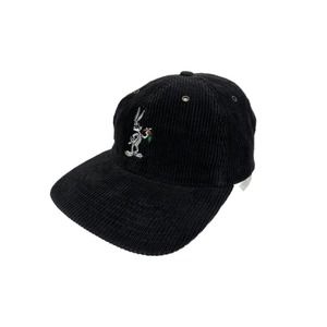 Vintage 1998 Corduroy Warner Brothers Bugs Bunny Hat Black Adjustable Cap NWT